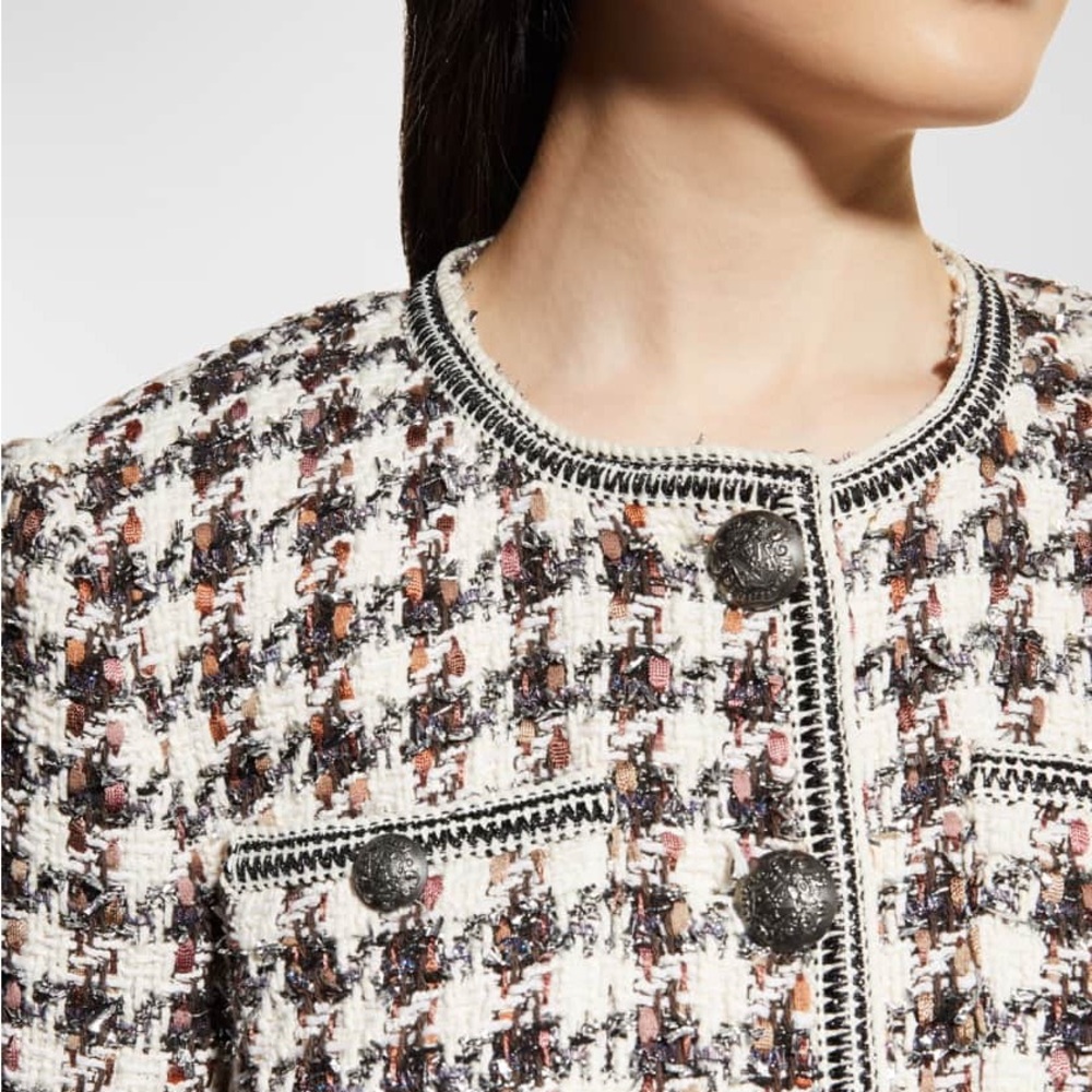 Veronica Beard Cirtane Tweed Single-Breasted Jacket Blazer